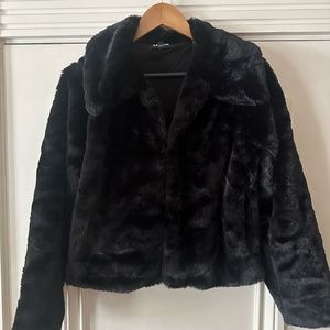 Express Faux Fur Black Jacket